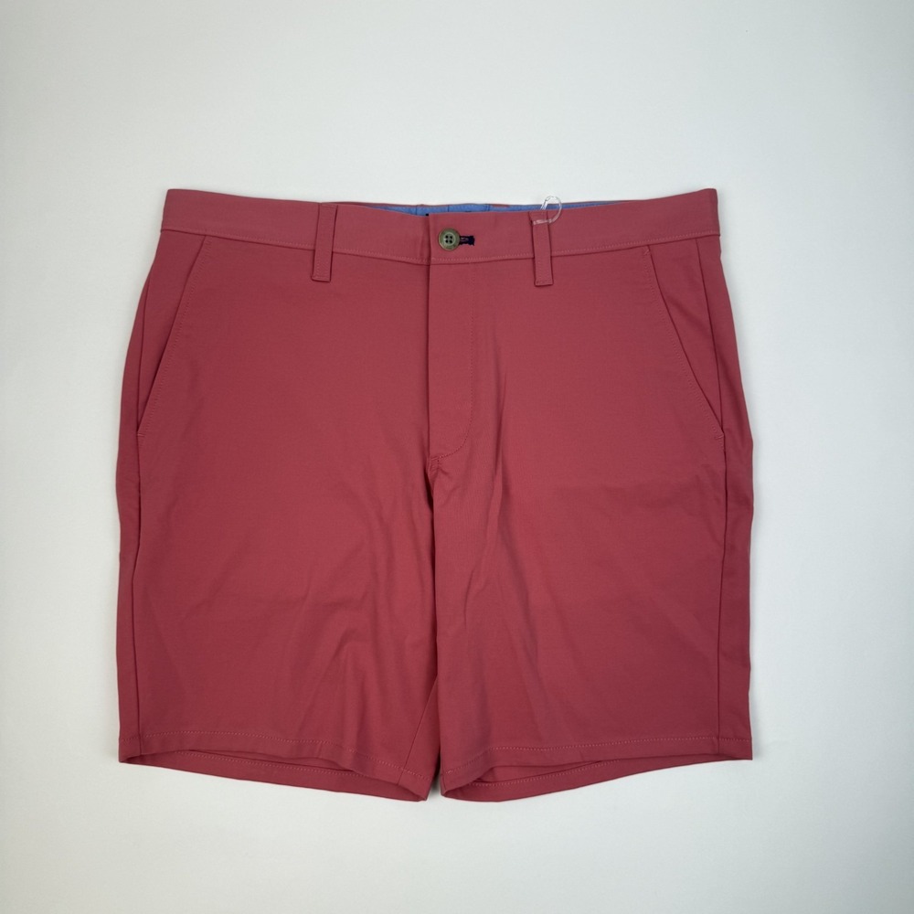 New Mens Johnnie-O Jupiters Stretch Cotton Red Performance Shorts Size 32 NWT